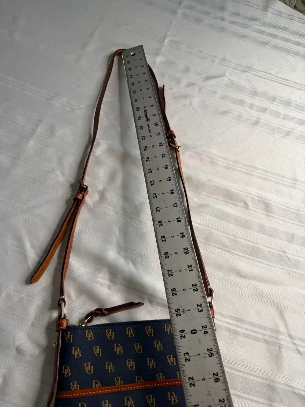 Dooney & Bourke Gretta Navy Blue Letter Carrier Crossbody Purse Handbag